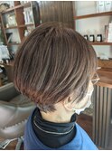 脱グレイカラー/イルミナカラー/ブリーチ無し/ショート/50代