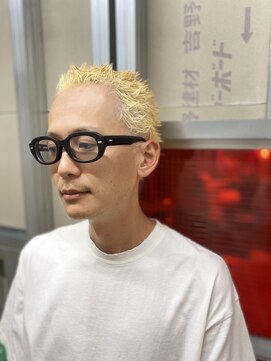 メリケンバーバーショップ トーキョー(MERICAN BARBERSHOP TYO) ハイライト/マッシュパーマ/ウルフ/アッシュブラック