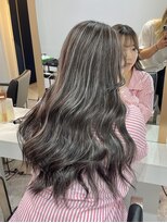 ブレンド 渋谷(BLend)&nbsp;前髪アンブレラカラーこなれミディイメチェンウェーブパーマ