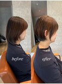 【before afterあり】ショートボブ