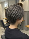 ボブ/ショートボブ/ハイライト/20代/30代/大人女性/白髪ぼかし