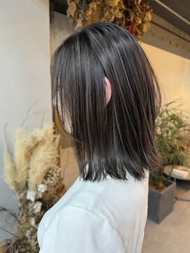 レブ 四条烏丸(Reb,) ハイライト３０代ボブロングヘア前髪なし京都ボブブリーチ