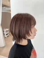 スッキリボブの外はねハッシュカット
