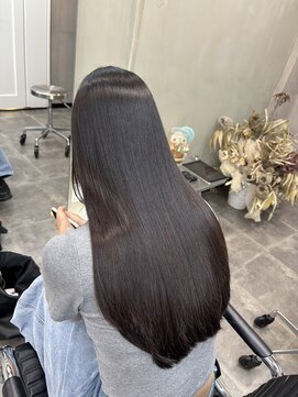 ファビ 渋谷(Fab) くびれヘア/暗めカラー/アプリコットオレンジ/縮毛矯正