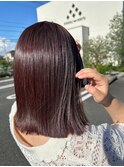 暖色系カラー/レッドブラウン/ミディアムヘア