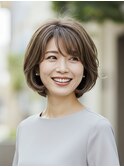 白髪ぼかしハイライトブリーチミルクティーベージュ