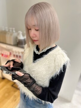 ノラ ウメダ(NORA UMEDA) 【chiaki】white beigeハイトーンケアブリーチ髪質改善