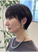 大人ショートマッシュショート耳掛けショート大人上品30代40代