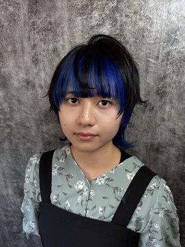 カプセル(capsule) 2次元ヘア♪ ブラック × ブルー♪