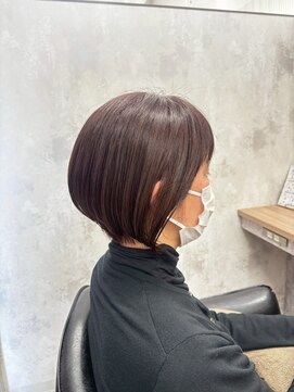 ロアン 福津店(roan) 丸みショートボブ＋春カラー