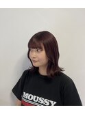 ワインレッド×くびれ巻き /20代/30代/40代/50代/倉敷/白楽町