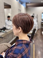 ロイ(ROY)&nbsp;ピンクベージュ刈り上げショート【千葉駅美容室ROY高橋宏太郎】