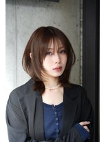 シャル 錦糸町(shalu)&nbsp;ミディアムレイヤー/ショコラブラウン/縮毛矯正/錦糸町/坂元