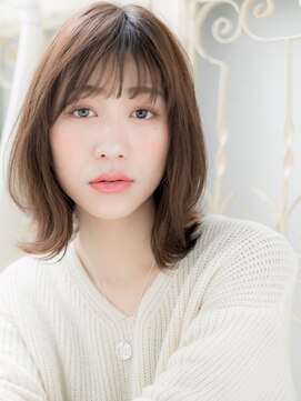 モッズ ヘア 福岡姪浜店(mod's hair) *mod's姪浜*…シースルーバングのルーズな小顔セミディc