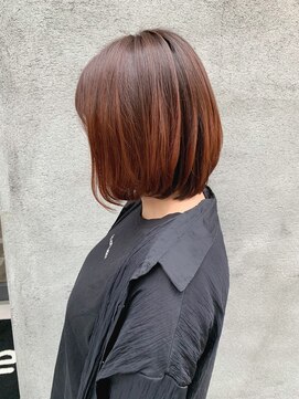 スイート ヘアデザイン(Suite HAIR DESIGN) オレンジブラウン と ボブ