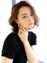 ラフィス ヘアー ピーチ 岡山店(La fith hair peach) 【La fith】 かき上げバング×ミディアム