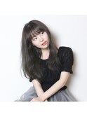 大人ナチュラルシースルーバンググレージュメルティカラー