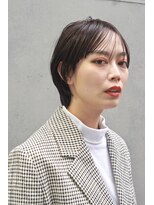 レンジシ オモテサンドウ(RENJISHI omotesando) シースルーバンクの束感ショート　グレーベージュ