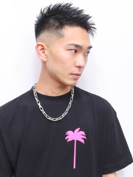 ルックグッドストア(LOOK GOOD STORE) 束感ショートマッシュパーマウルフ波巻きハイライト352
