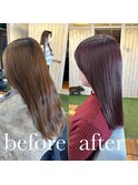 #ピンクバイオレット #艶カラー #髪質改善 