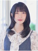 30代/40代/50代/毛先がまとまるコテ巻き風ニュアンスツヤパーマ