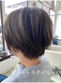 ショート×ハイライト/メンズライク/30代/40代/50代