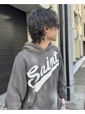 【メンズミディアム×ツイストスパイラルパーマ】ウルフカット