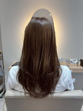 ルーチェココ ブラン(Lu'ce coco blanc) ナチュラル艶ミディレイヤーハイライトカラー