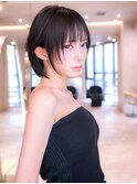 ショート/レイヤーボブ/顔周りレイヤー/黒髪