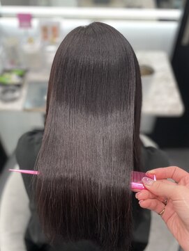 ピリオド 赤坂(Period.) ミディアムヘアーピンクカラー上級髪質改善　赤坂見附