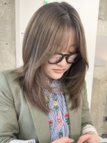 ノード(NODE)&nbsp;栄柔らか質感レイヤーカットミディアム　ベージュ