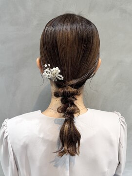 スリー ナカノシマ(three. Nakanoshima) 編み下ろしヘアセット