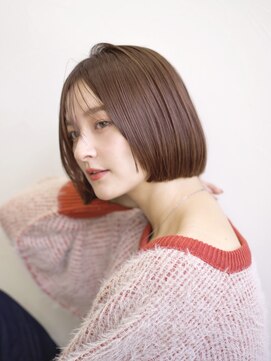 セロ 東辻井店(SERO) 【セロ東辻井】切りっぱなしボブ/シースルーバング/ベージュ