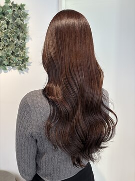 ココアブラウン/イルミナカラー/大人可愛い/ロング/堺東