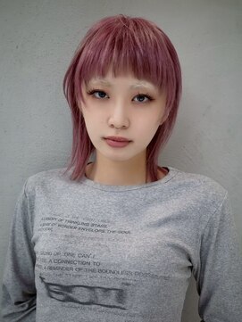 ギークス(GEEKS) 【GEEKS渋谷】ブリーチカラー/ピンク/ハッシュカット/くびれヘア