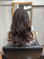 ビス ヘア アンド ビューティー 西新井店(Vis Hair＆Beauty)&nbsp;小顔レイヤーロブヘアウルフカットブリーチなしココアブラウン 