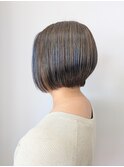 【中村のそみ】前下がりボブ×ブルーシルバーハイライト