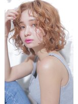 リー 梅田(Lee)&nbsp;Lee梅田◆オレンジ透明ベージュヘルシークラシカルモードボブ３