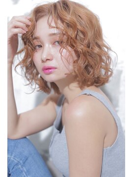 リー 梅田(Lee) Lee梅田◆オレンジ透明ベージュヘルシークラシカルモードボブ３