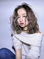 外国人風ミディ_アッシュブラウンネオウルフ外ハネボブ_7299