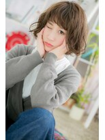 ミック ヘアアンドビューティー 大山店(miq Hair&Beauty) 耳かけも◎くせ毛風大人ガーリーなみなみウェーブボブc1