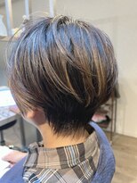 アンジュ ヘアー(Ange hair) 40代　脱白髪染めハイライトショート