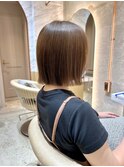 〇グレージュカラーデザインカラーシルキーベージュきりっぱボブ