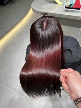 ロンドメリア 天神大名店(Lond Melia) ★ くびレイヤーエモージュ黒髪グレーベージュレイヤーロング★