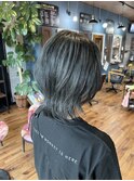 ウルフカット×オリーブグレージュ