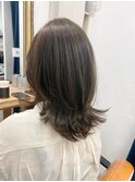 20代30代40代50代◇シアーオリーブ◇セミロングレイヤーstyle