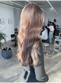 10代20代韓国ブリーチハイトーンデザインカラーレイヤーカット