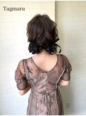 ルーズなツインのお団子ヘア☆