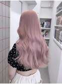 イメチェン/ホワイトブロンド/外ハネボブ/ワイドバング/渋谷