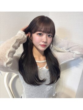 アンニュ(annuy) Instagram/annuy__o0 顔まわりカット/ベージュ/韓国巻き